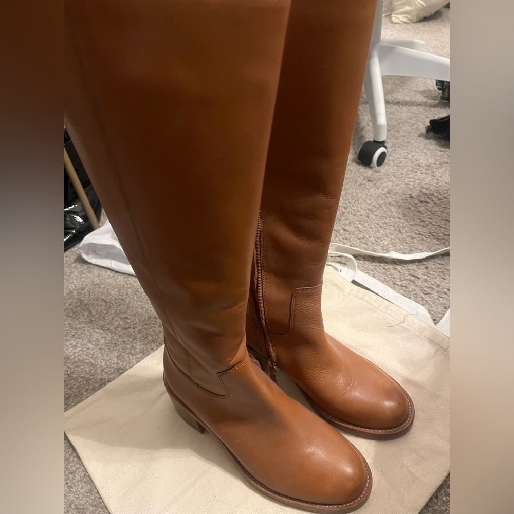 J. Crew leather knee high boots